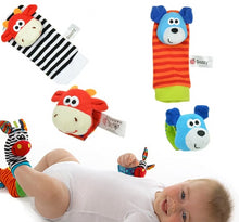 Load image into Gallery viewer, CUTE WRIST RATTLE AND FOOT FINDER SOCKS