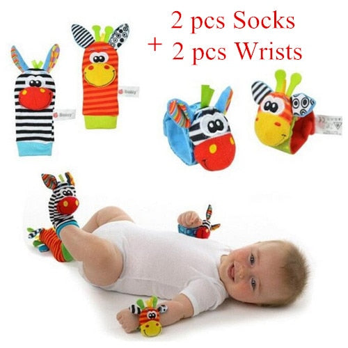 CUTE WRIST RATTLE AND FOOT FINDER SOCKS